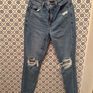 American Eagle Outfitters Blue Skinny Jeans Vintage Distressed